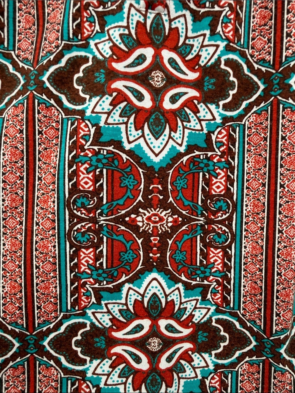 Absolutely Famous Sleeveless Tank Top w/Print Size XL Lace Detail Western Boho - Picture 9 of 9